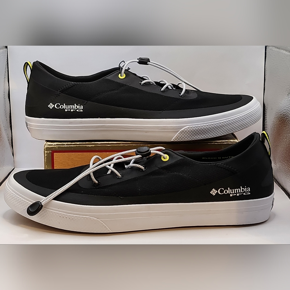 Columbia Black and White Low-Top Sneakers